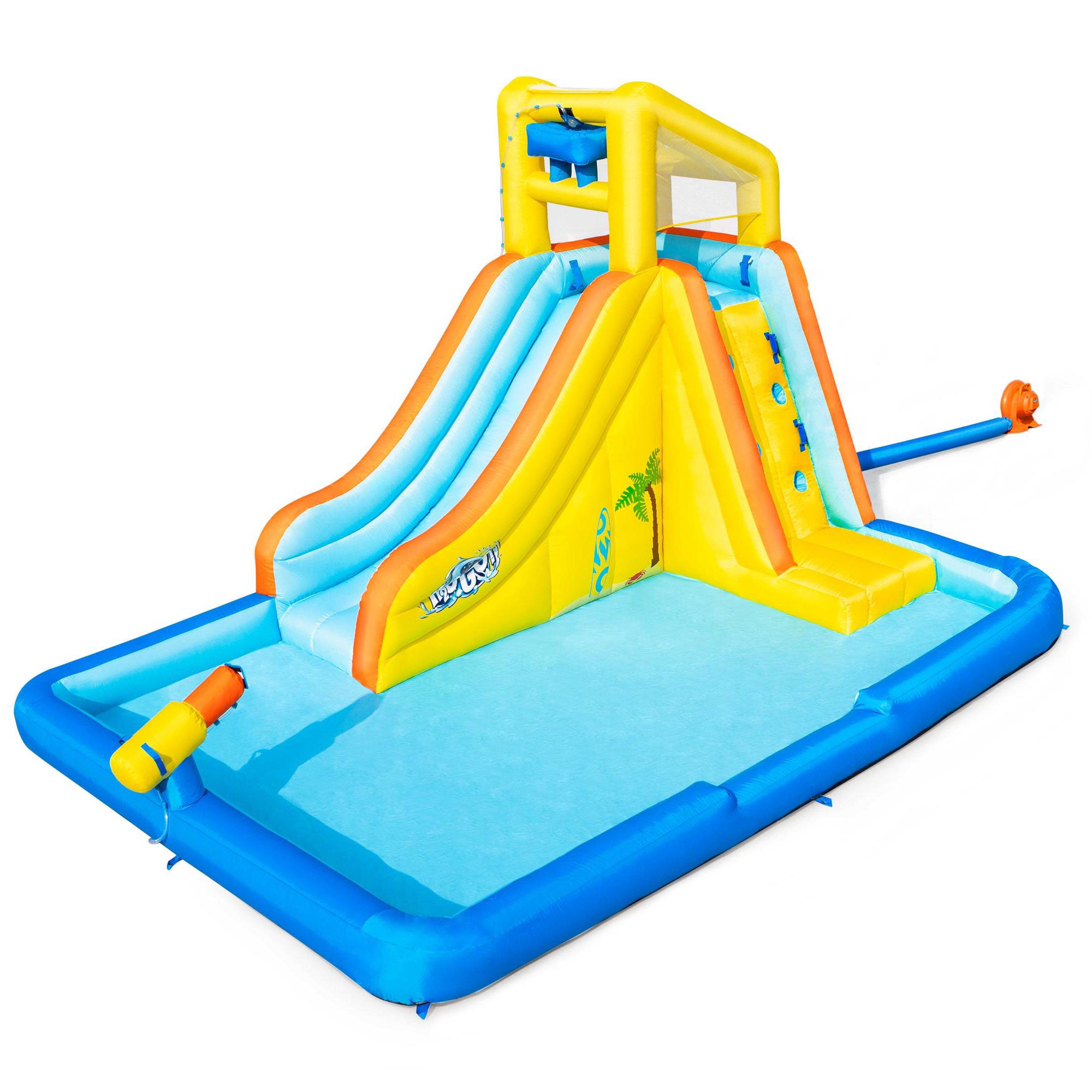 H2OGO! Beachfront Bonanza Kids Inflatable Mega Water Park with Slide (Open Box) - VMInnovations
