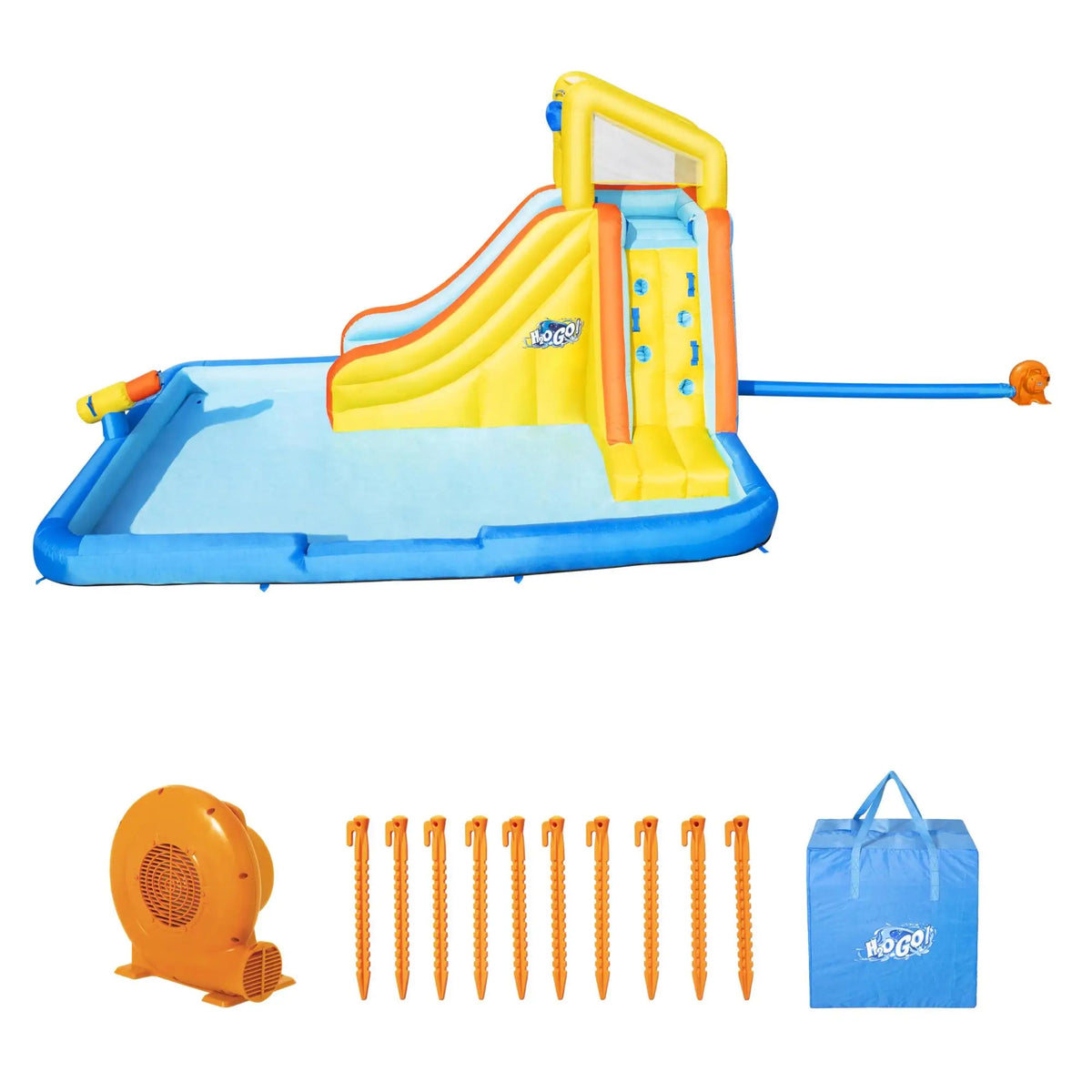Bestway H2OGO! Beachfront Bonanza Kids Inflatable Mega Water Park w/ Air Blower