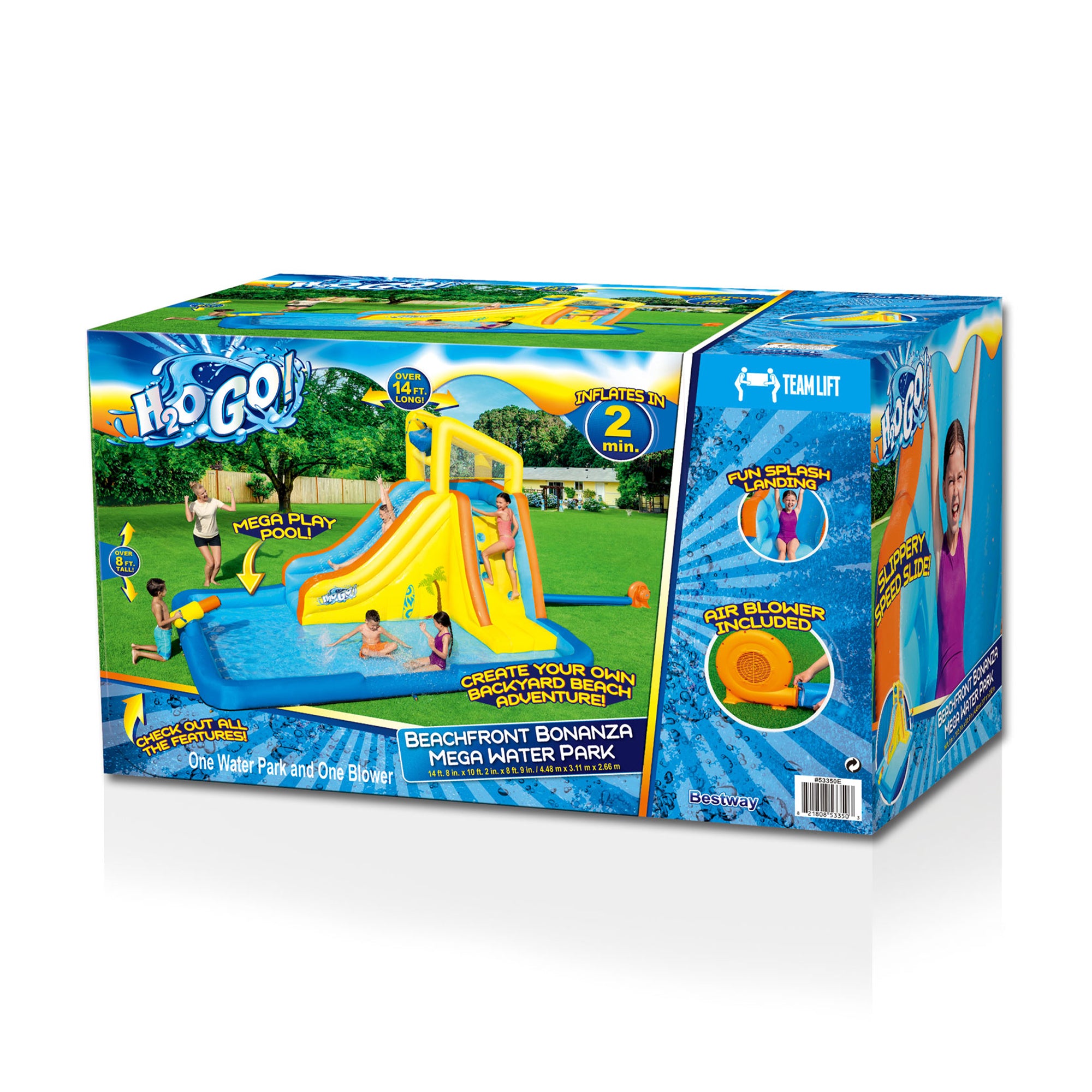 Bestway H2OGO! Beachfront Bonanza Kids Inflatable Mega Water Park w/ Air Blower