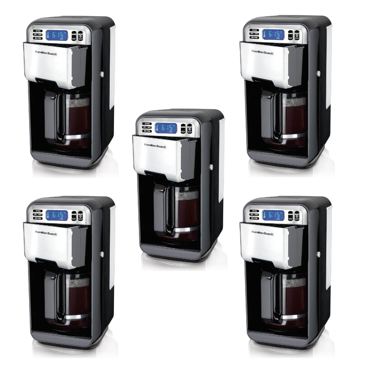 Hamilton Beach 12 Cup Digital Automatic LCD Programmable Coffee Maker (5 Pack)