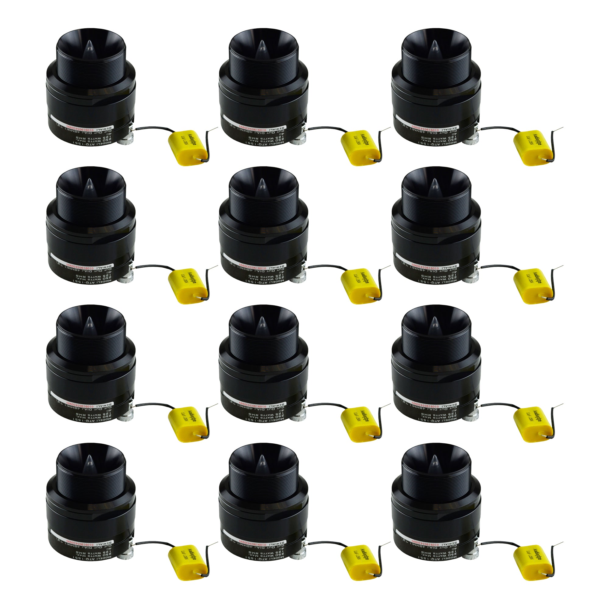 Audiopipe ATQ-1550 1" 200W Aluminum Titanium Car Audio Bullet Tweeter (16 Pack) - VMInnovations