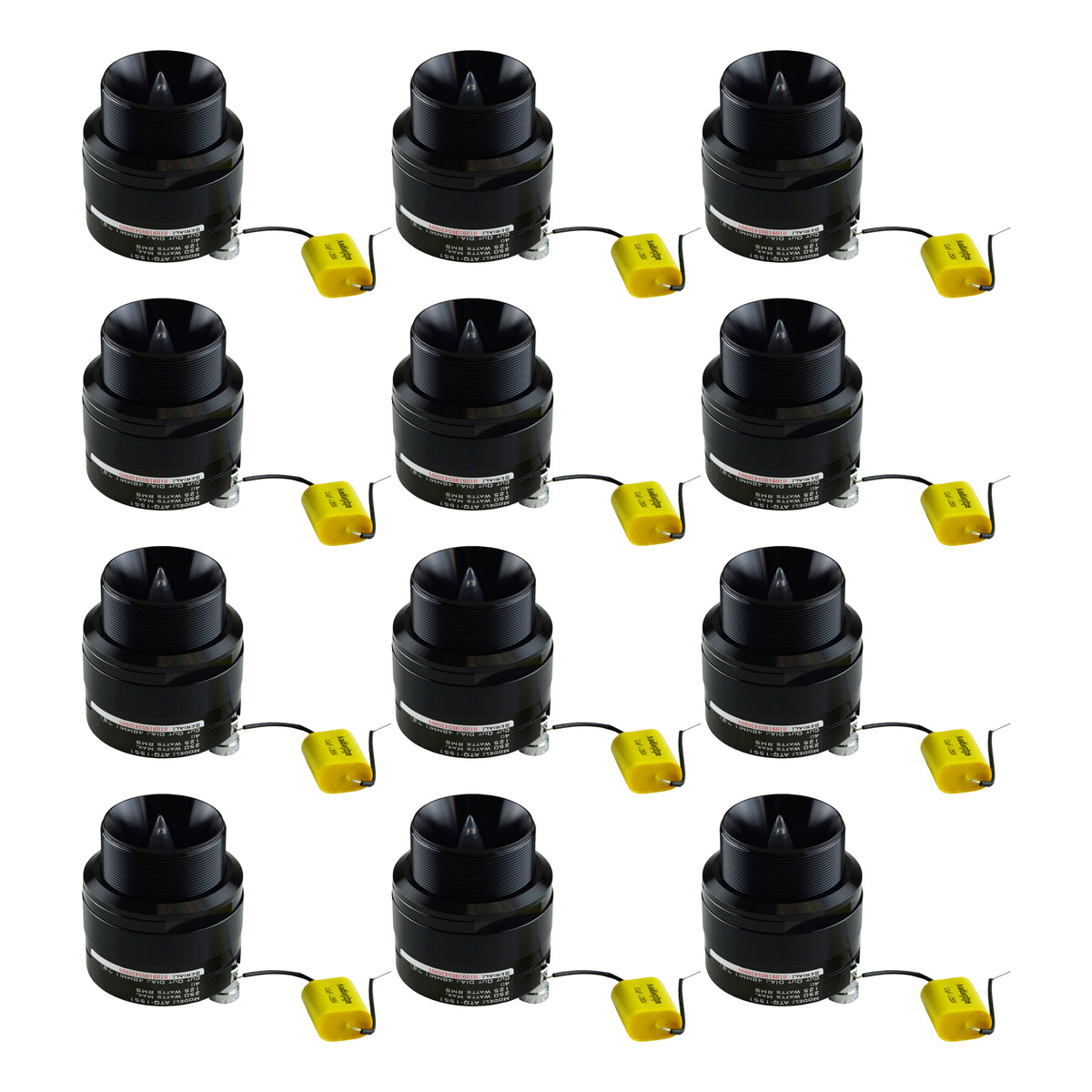 Audiopipe ATQ-1550 1" 200W Aluminum Titanium Car Audio Bullet Tweeter (16 Pack)