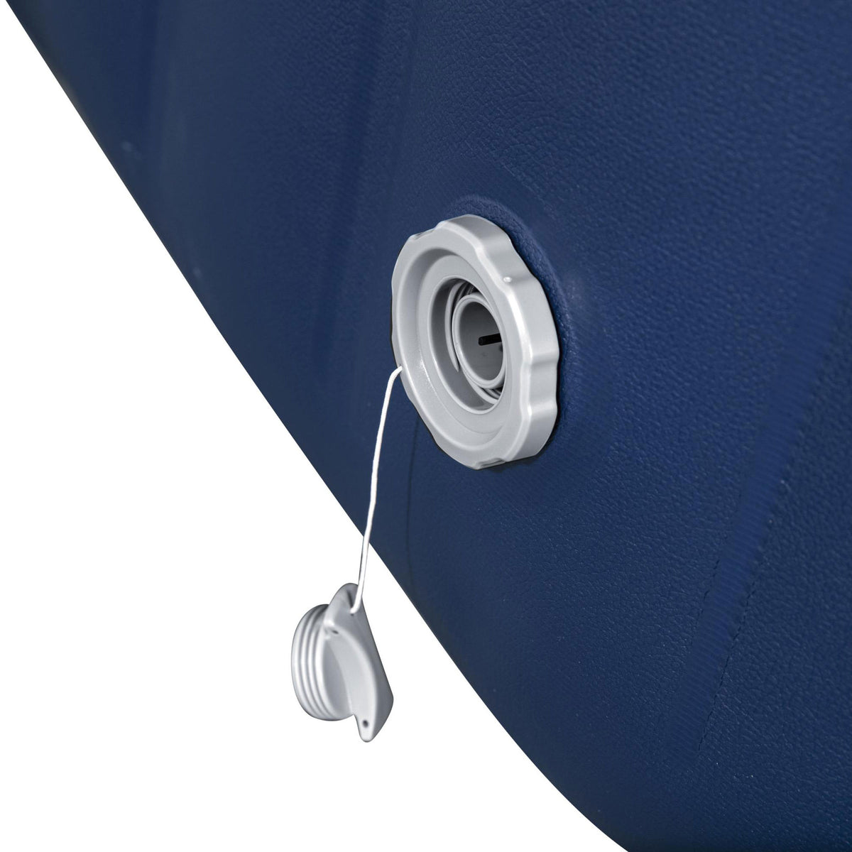 Coleman SaluSpa 4 Person Square Portable Inflatable Outdoor Hot Tub Spa, Blue (Refurbished)