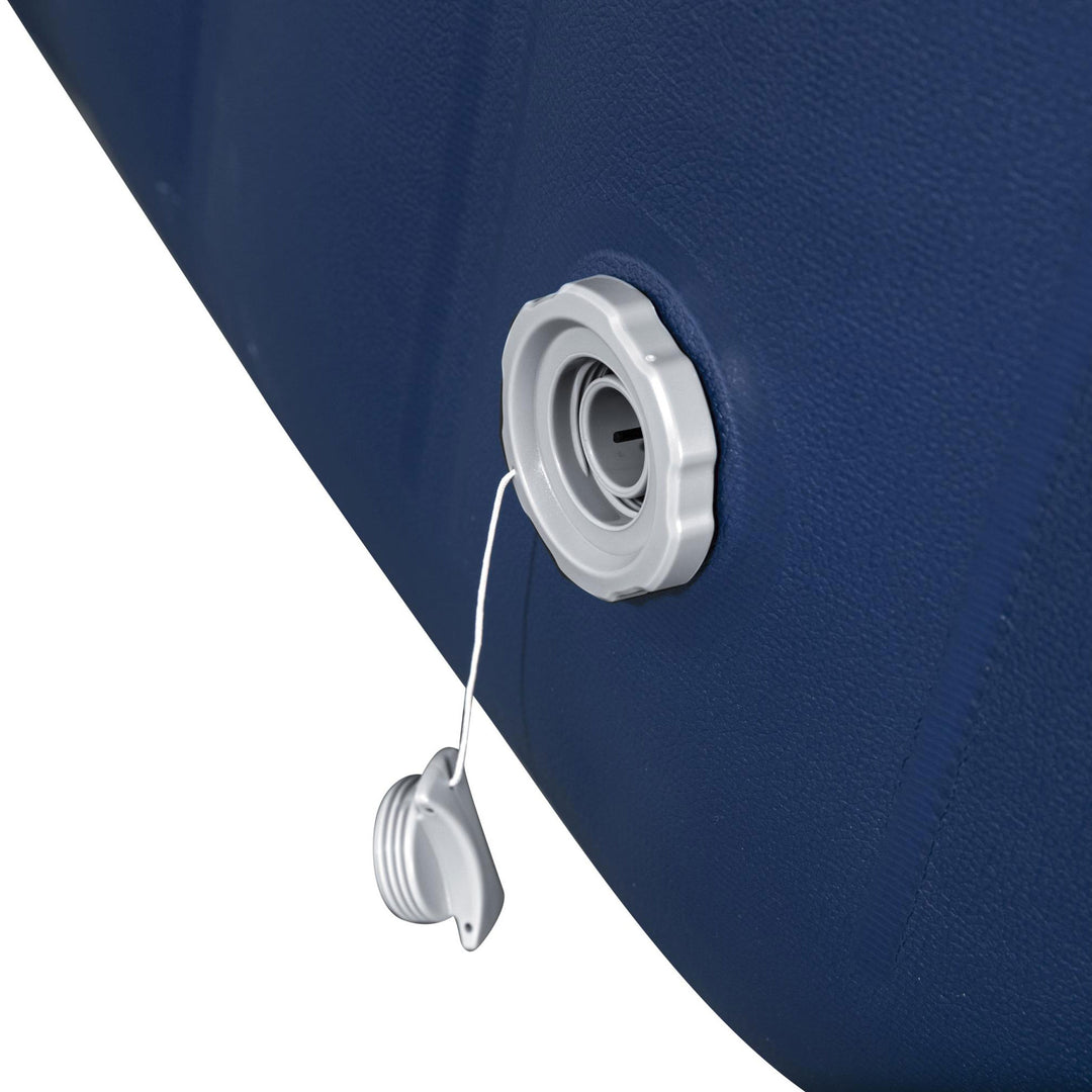 Coleman SaluSpa 4 Person Square Portable Inflatable Hot Tub Spa, Blue (Open Box)