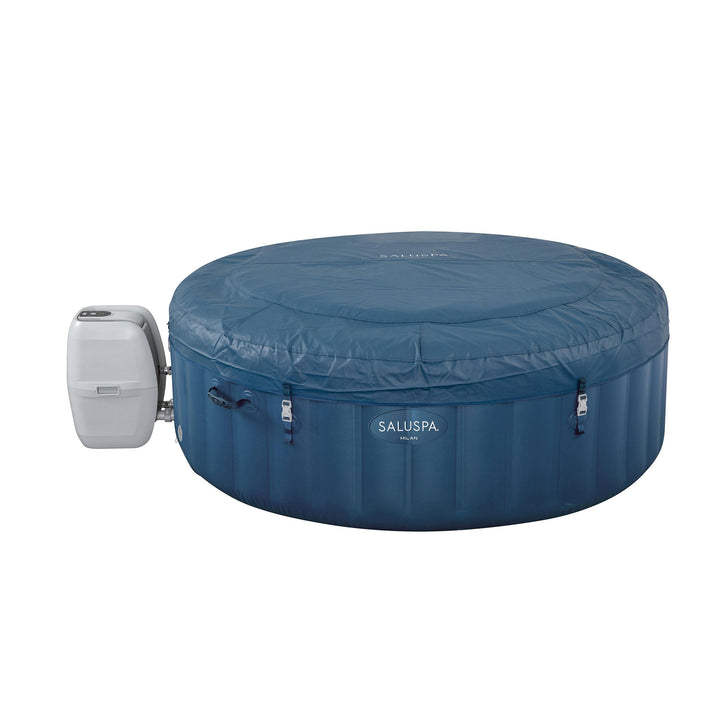 Bestway SaluSpa Milan Airjet Plus Round Inflatable Hot Tub Spa, Blue (Open Box)