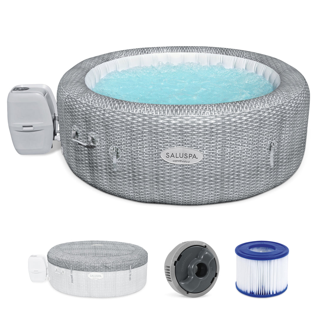 Bestway SaluSpa AirJet 6 Person Honolulu Inflatable Hot Tub Spa (Open Box) - VMInnovations