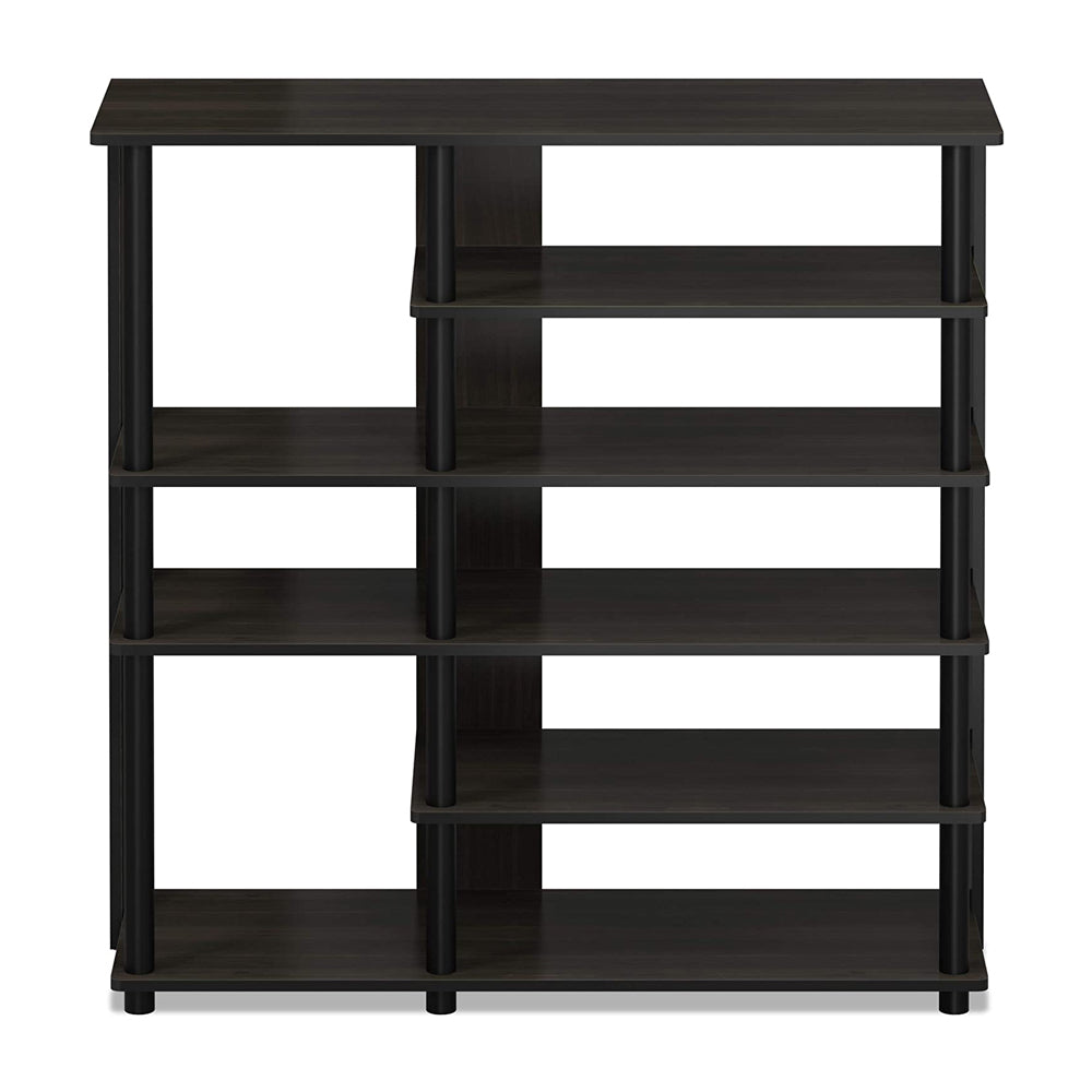 Furinno Turn-N-Tube Multipurpose Storage Shoe Rack Organizer, Espresso Black