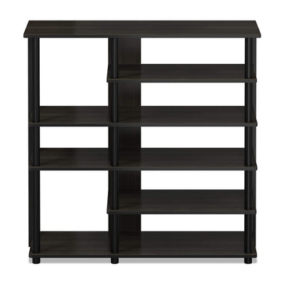 Furinno Turn-N-Tube Multipurpose Storage Shoe Rack Organizer, Espresso Black