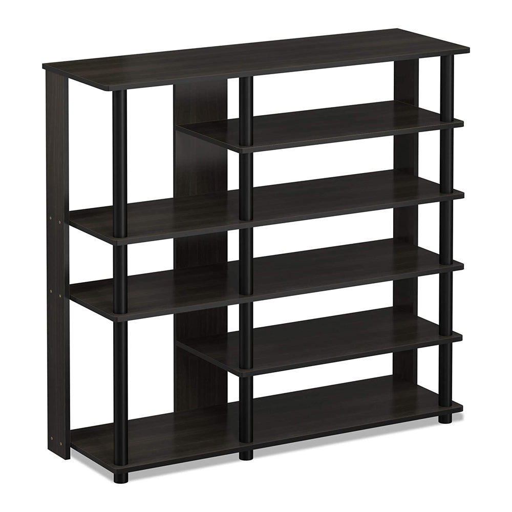 Furinno Turn-N-Tube Multipurpose Storage Shoe Rack Organizer, Espresso Black