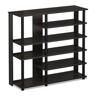 Furinno Turn-N-Tube Multipurpose Storage Shoe Rack Organizer, Espresso Black