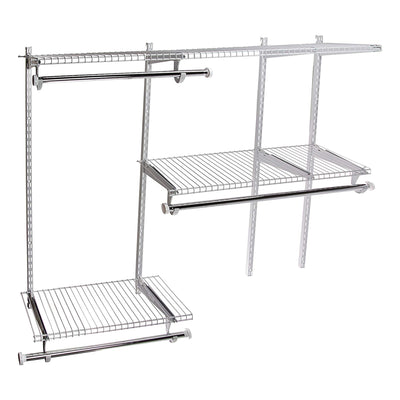 Rubbermaid Classic Custom 3' to 6' Wide Closet Storage Kit, White (Open Box) - VMInnovations