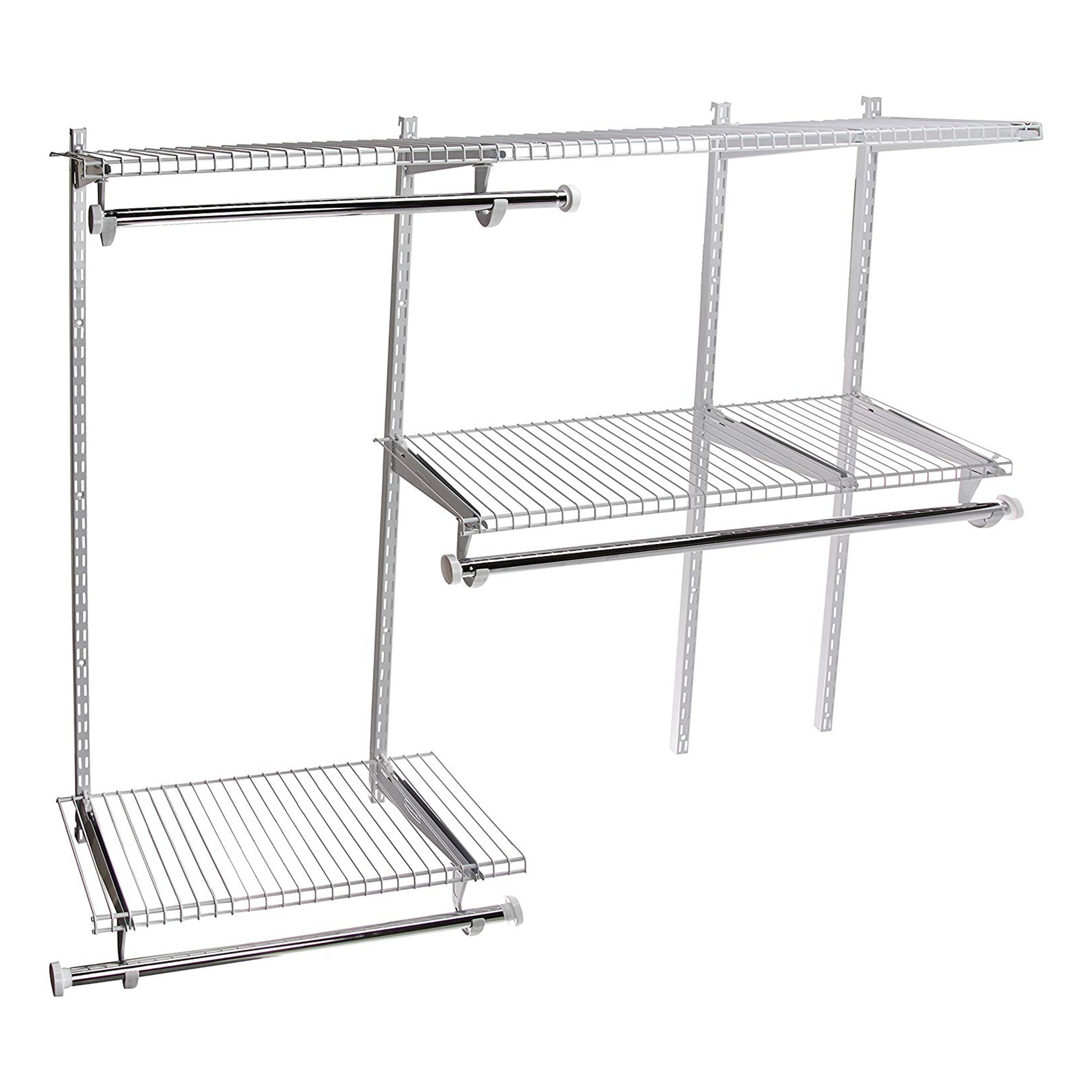 Rubbermaid Classic Custom 3' to 6' Wide Closet Storage Kit, White (Open Box) - VMInnovations