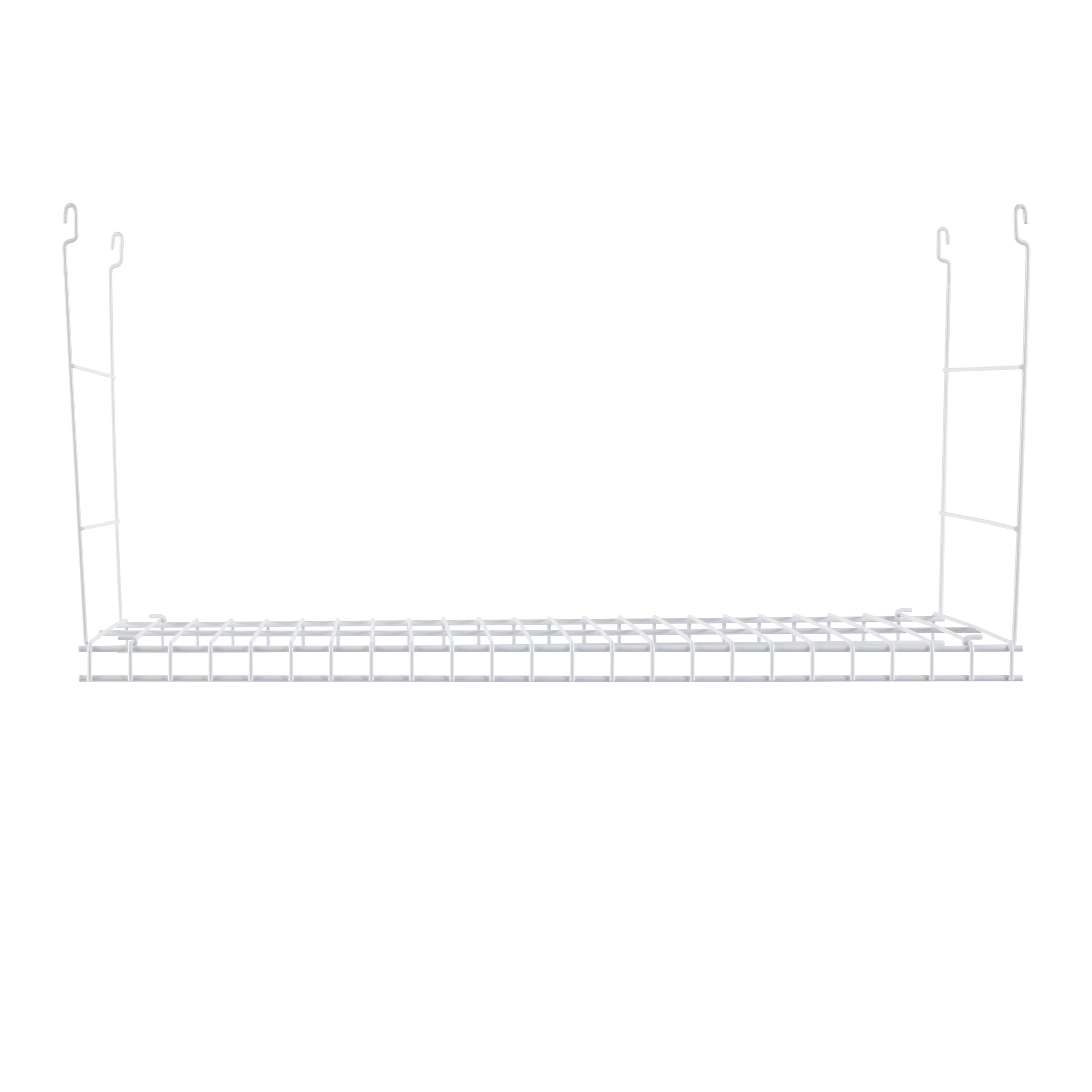 Rubbermaid 24 In Universal Closet Steel Wire Added Storage Hanging Shelf, White