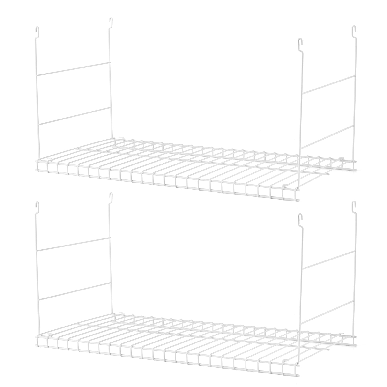Rubbermaid 24" Universal Closet Steel Wire Added Storage Hanging Shelf (2 Pack) - VMInnovations
