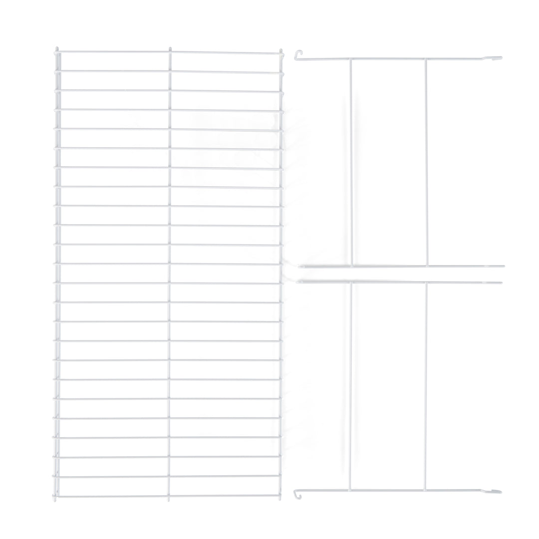 Rubbermaid 24" Universal Closet Steel Wire Added Storage Hanging Shelf (2 Pack) - VMInnovations