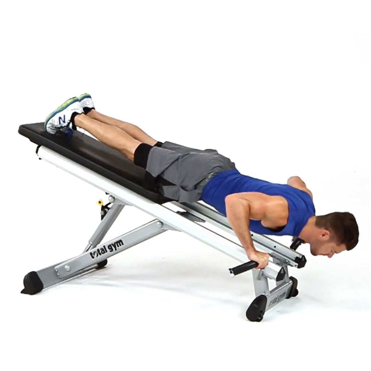 Total Gym Upper Body Press Up Bar Attachments for Workout Machines, Black (Used) - VMInnovations