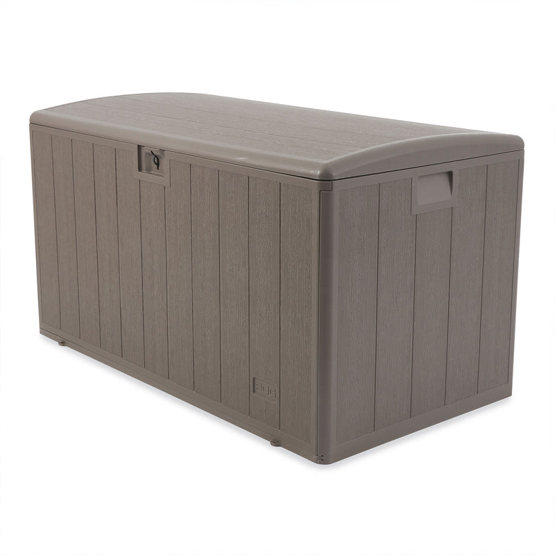 Plastic Development Group 130-Gallon Resin Patio Storage Deck Box, Gray (Used)