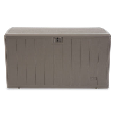 Plastic Development Group 130-Gal Resin Patio Storage Deck Box, Gray (Open Box)