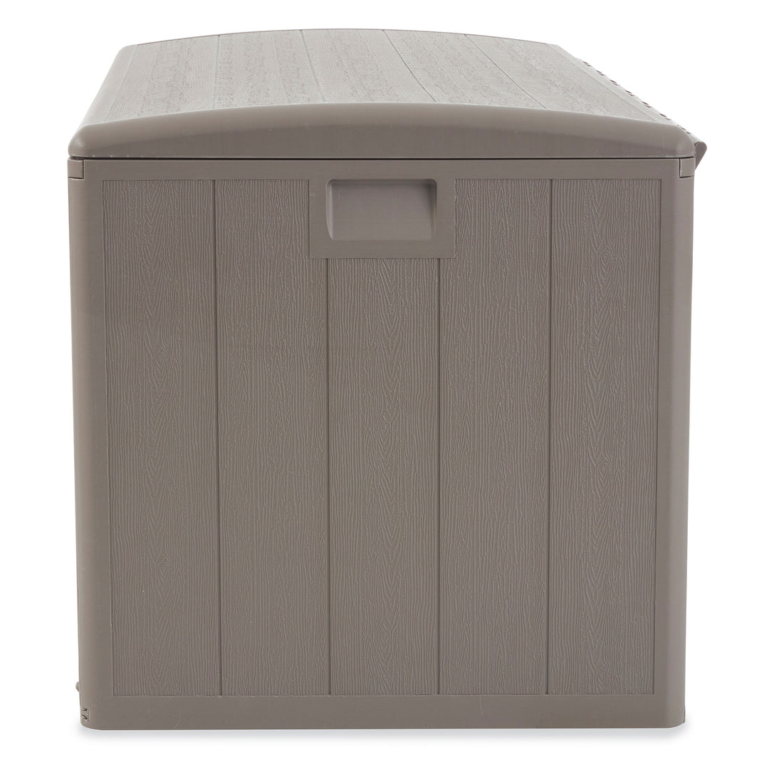 Plastic Development Group 130 Gallon Resin Outdoor Patio Storage Deck Box, Gray