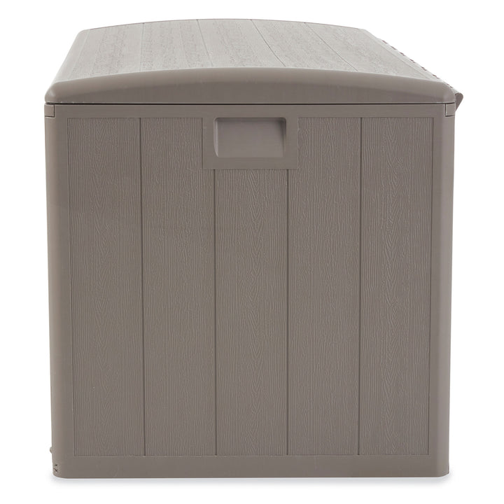 Plastic Development Group 130 Gallon Resin Outdoor Patio Storage Deck Box, Gray