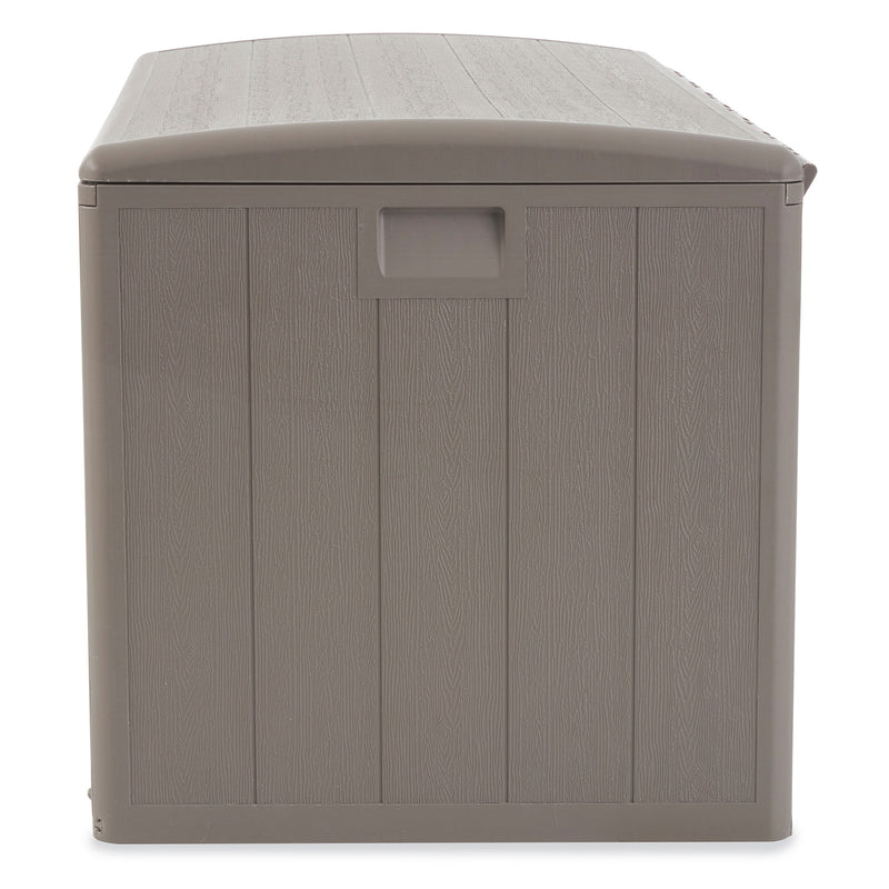 Plastic Development Group 130-Gallon Resin Patio Storage Deck Box, Gray (Used)