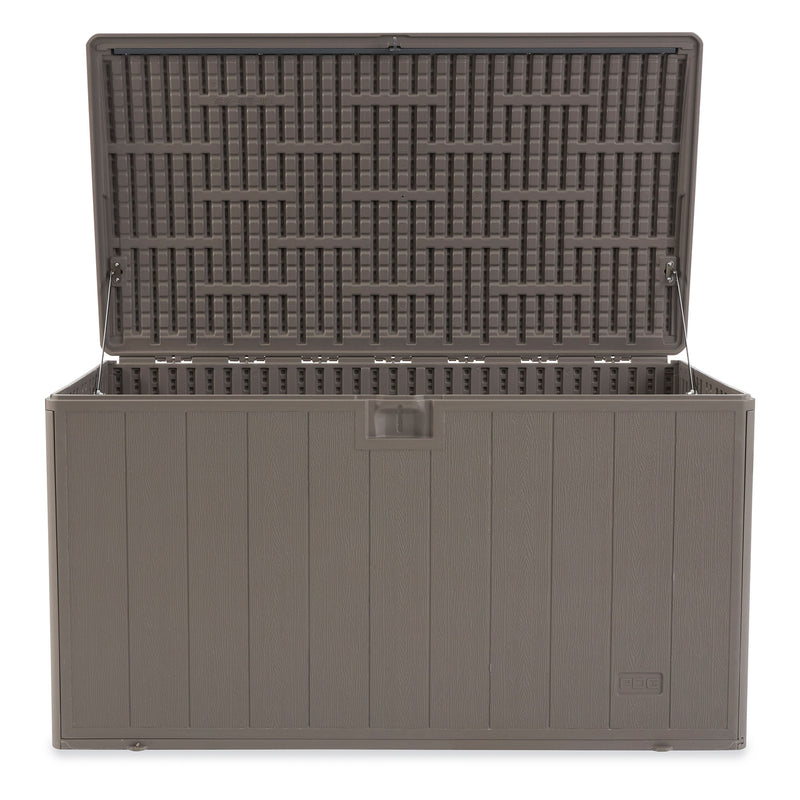 Plastic Development Group 130-Gallon Resin Patio Storage Deck Box, Gray (Used)