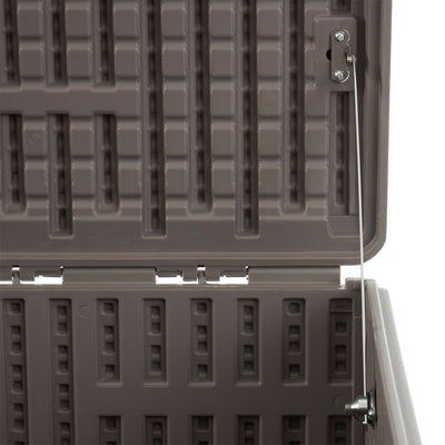 Plastic Development Group 130-Gallon Resin Patio Storage Deck Box, Gray (Used)