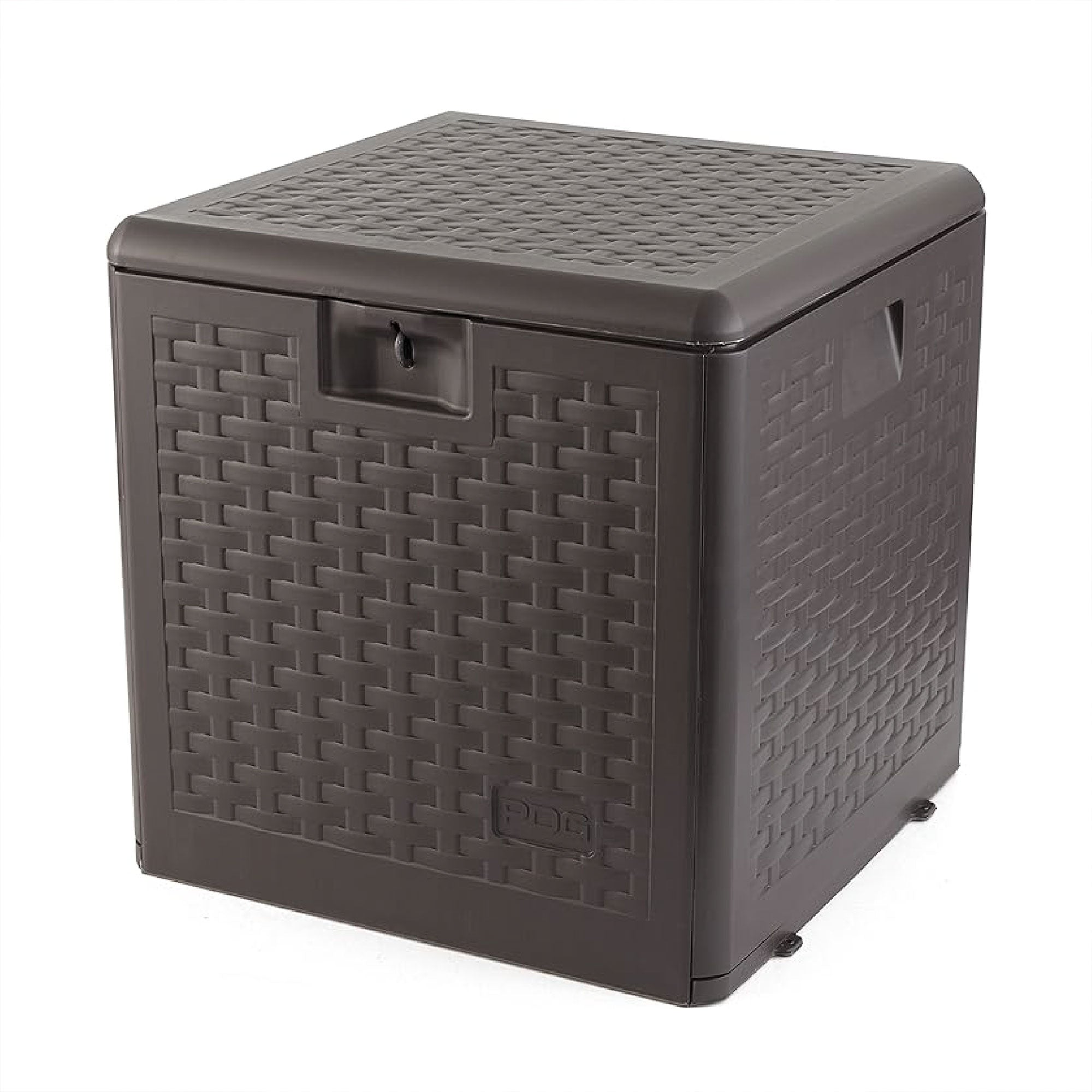 Plastic Development Group 28-Gallon Resin Patio Storage Deck Box, Brown (Used) - VMInnovations