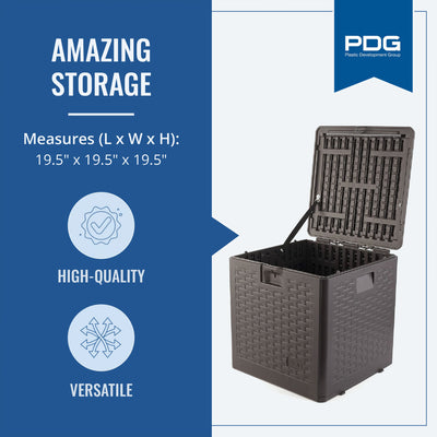 Plastic Development Group 28-Gallon Resin Patio Storage Deck Box (Open Box) - VMInnovations