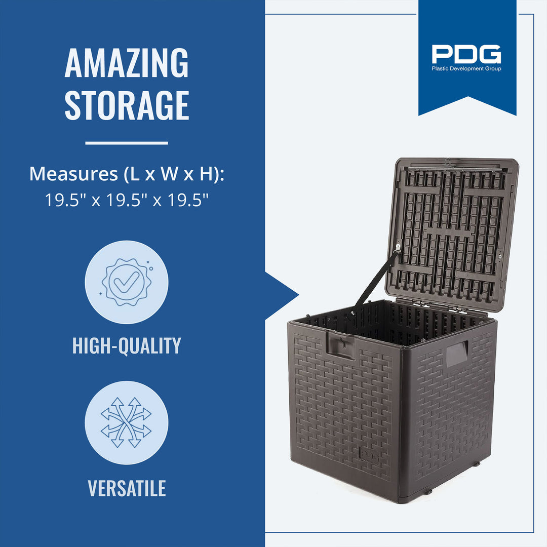 Plastic Development Group 28-Gallon Resin Patio Storage Deck Box (Open Box) - VMInnovations