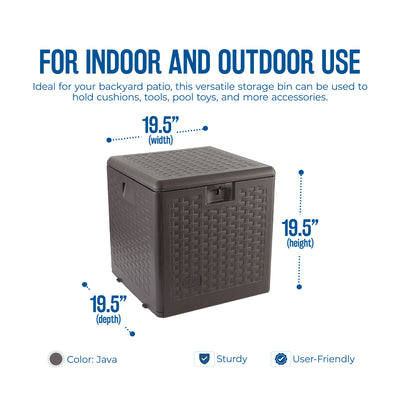 Plastic Development Group 28-Gallon Resin Patio Storage Deck Box (Open Box) - VMInnovations