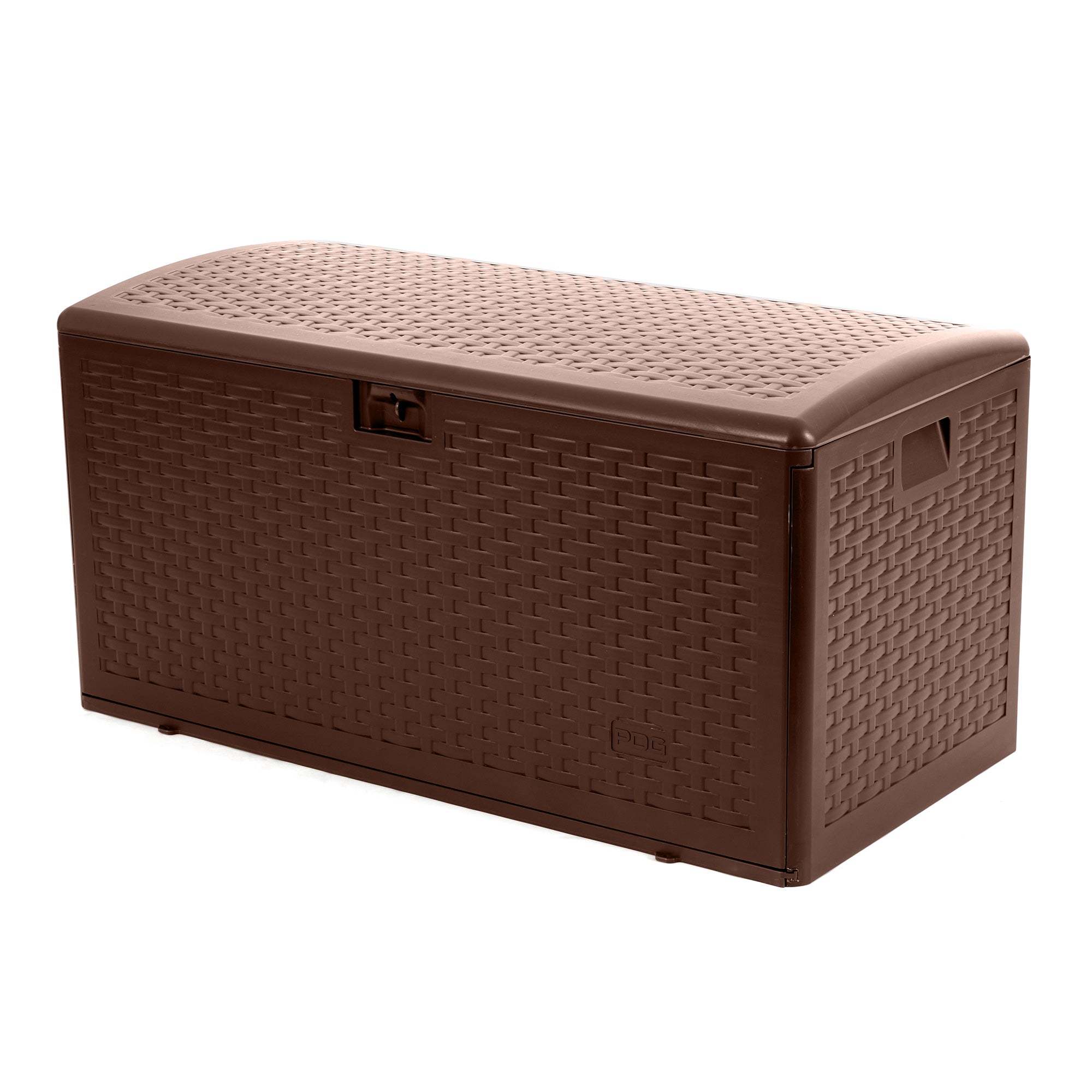 Plastic Development Group 73 Gallon Resin Storage Deck Box, Java Brown(Open Box) - VMInnovations