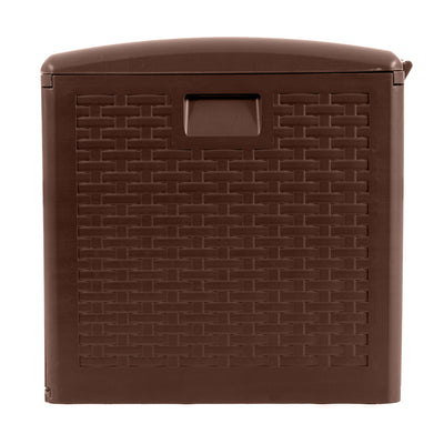 Plastic Development Group 73 Gallon Resin Storage Deck Box, Java Brown(Open Box) - VMInnovations