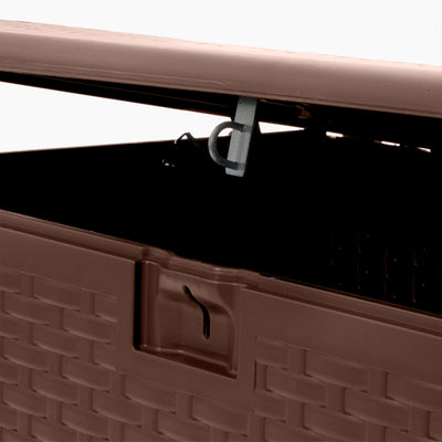 Plastic Development Group 73 Gallon Resin Storage Deck Box, Java Brown(Open Box) - VMInnovations