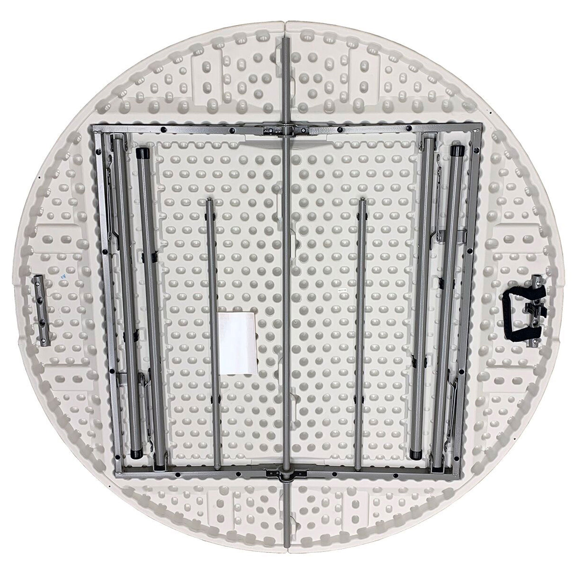 Plastic Development Group 4 Ft Round Indoor Outdoor Folding Banquet Table, White - VMInnovations