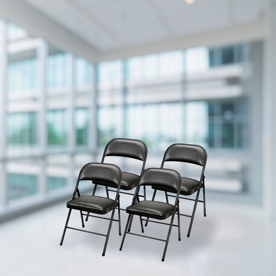 Plastic Development Group Party Metal Padded Folding Chair (4 Pack) (Open Box)