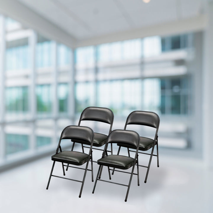 Plastic Development Group Party Metal Padded Vinyl Folding Chair (4 Pack) (Used) - VMInnovations