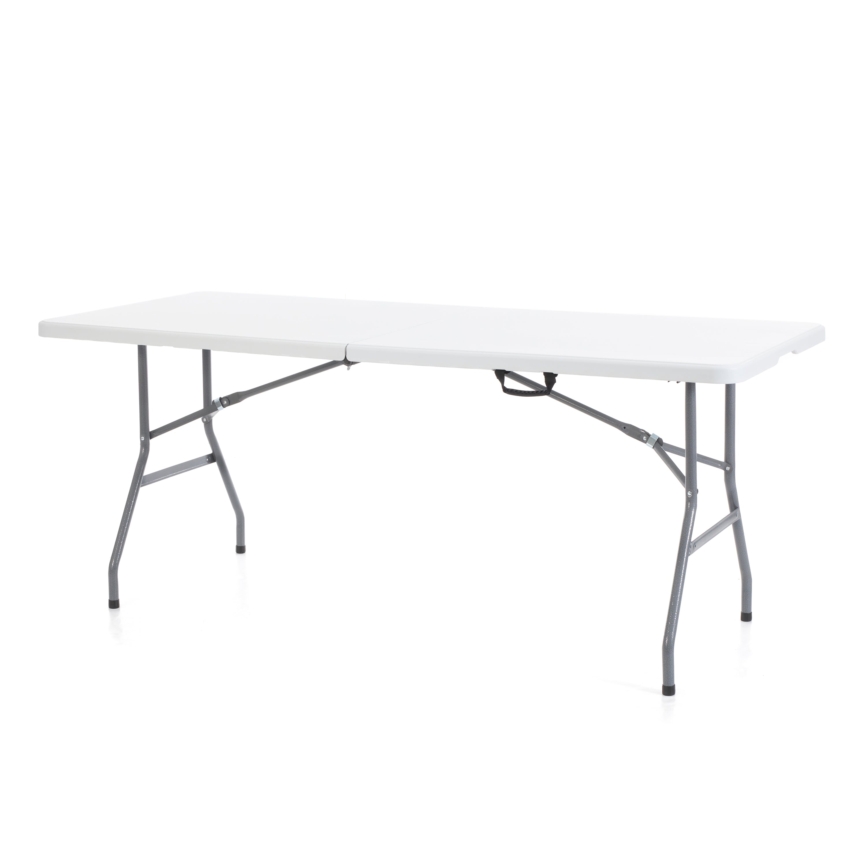 Plastic Development Group 806 6 Foot Fold In Half Folding Table, White (Used)