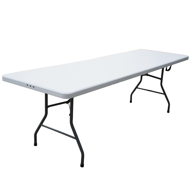 Plastic Development Group 816 8 Ft Fold In Half Folding Table, White (Open Box)