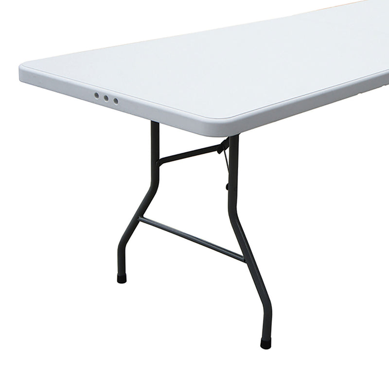 Plastic Development Group Fold In Half 8 Ft Folding Banquet Table, White (Used)