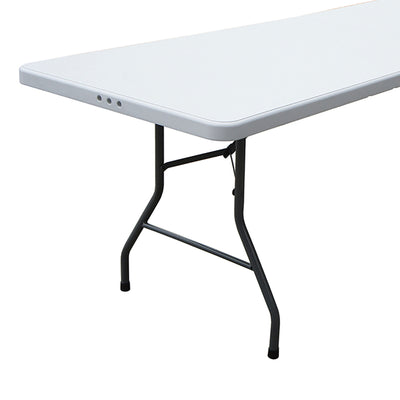 Plastic Development Group 816 8 Ft Fold In Half Folding Table, White (Open Box)