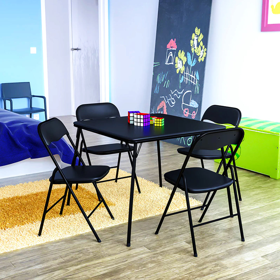 Plastic Development Group 5 Pc 34" Card Table and 4 Chairs Set (Open Box) - VMInnovations