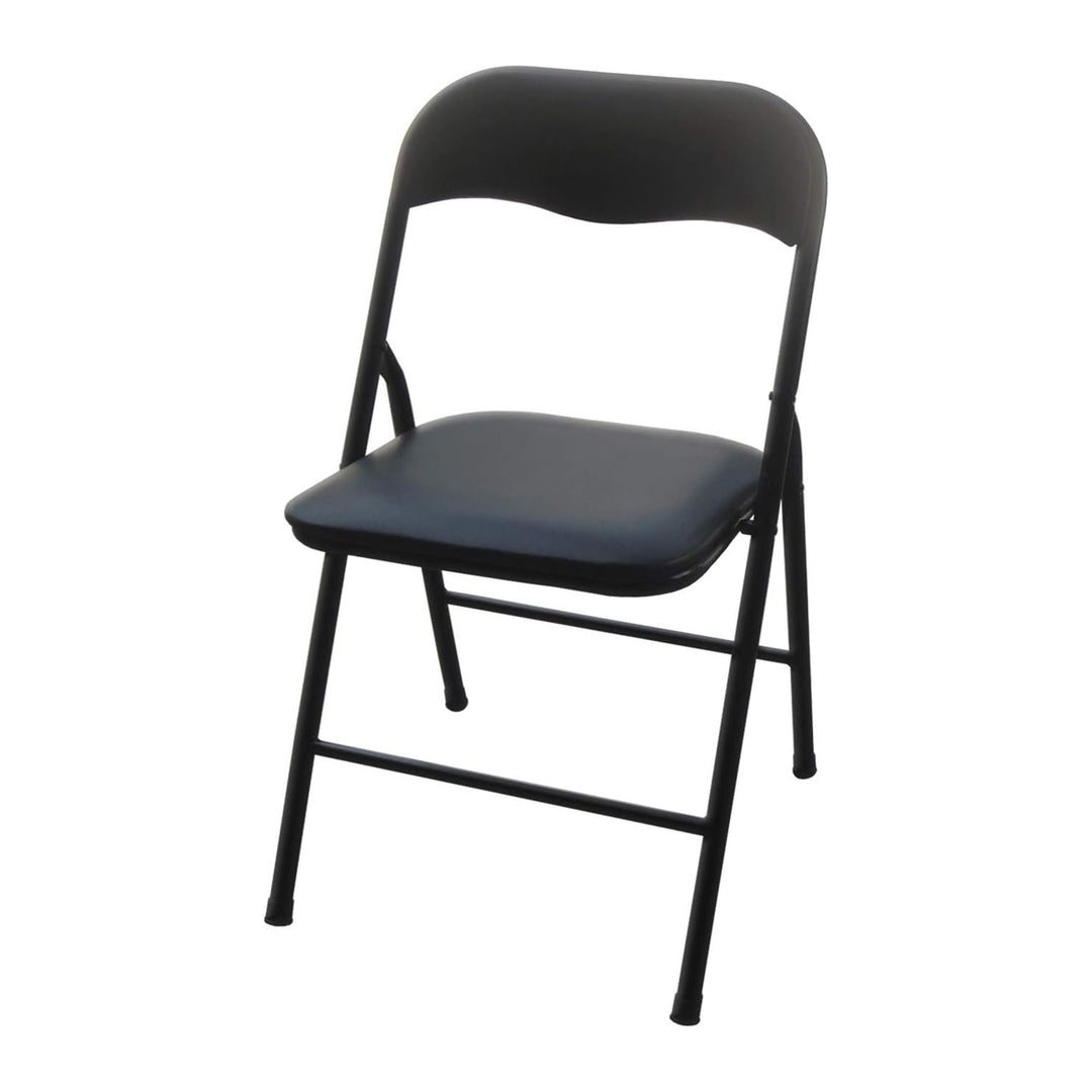 Plastic Development Group 34" Portable Folding Card Table & 4 Chairs Set, Black - VMInnovations