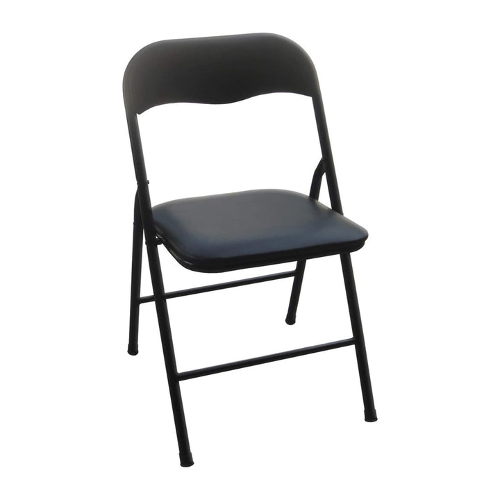Plastic Development Group 34" Portable Folding Card Table & 4 Chairs Set, Black - VMInnovations