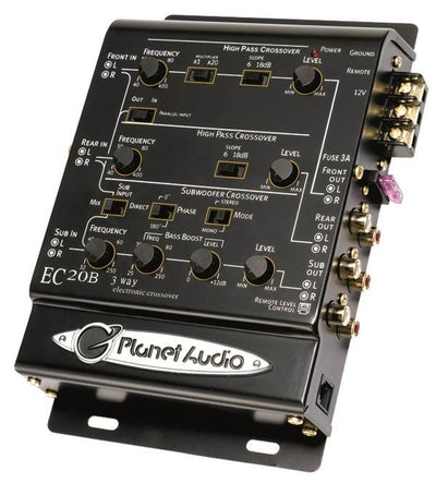 Planet Audio EC20B Car Audio 3-Way Electronic Crossover Stereo + Remote