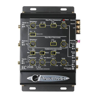 Planet Audio EC20B Car Audio 3-Way Electronic Crossover Stereo + Remote