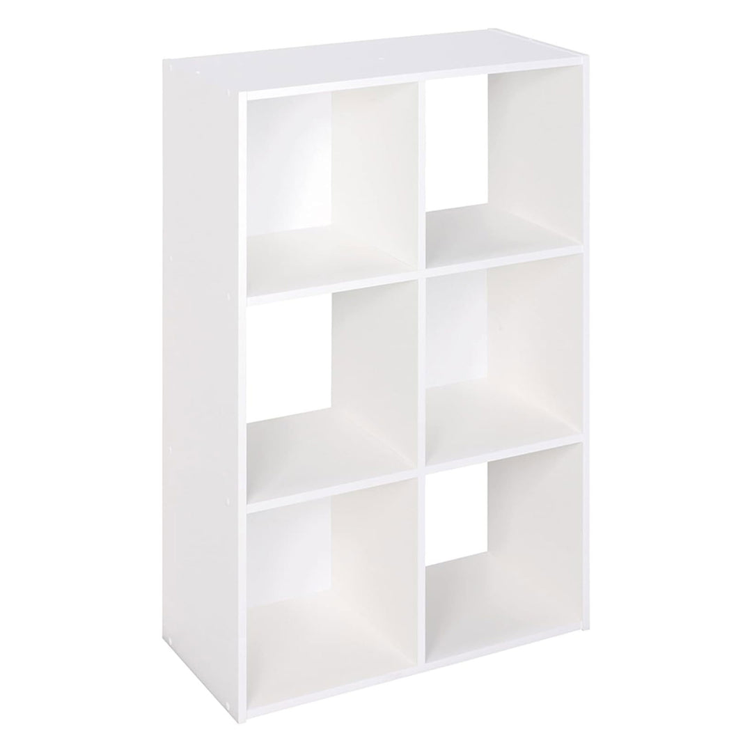 Closetmaid Decorative Home Stackable 6 Cube Cubeicals Organizer Storage, White