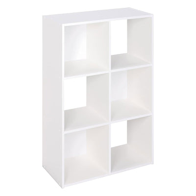 Closetmaid Decorative Home Stackable 6 Cube Organizer Storage, White (For Parts)