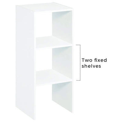 Closetmaid Home Stackable 2-Cube Cubeicals Organizer Storage, White (Used)