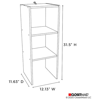 ClosetMaid Home Stackable 2-Cube Organizer Storage 31-Inch, White (Open Box)